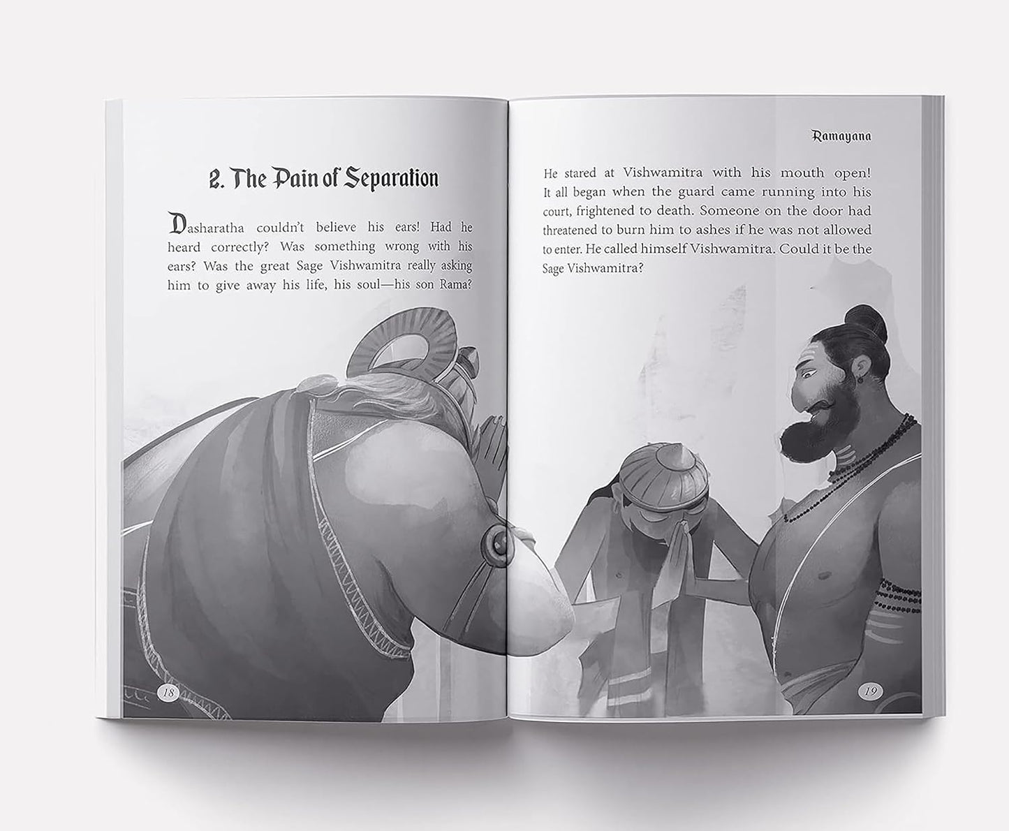 Illustrated Ramayana for Young Readers in Black & White