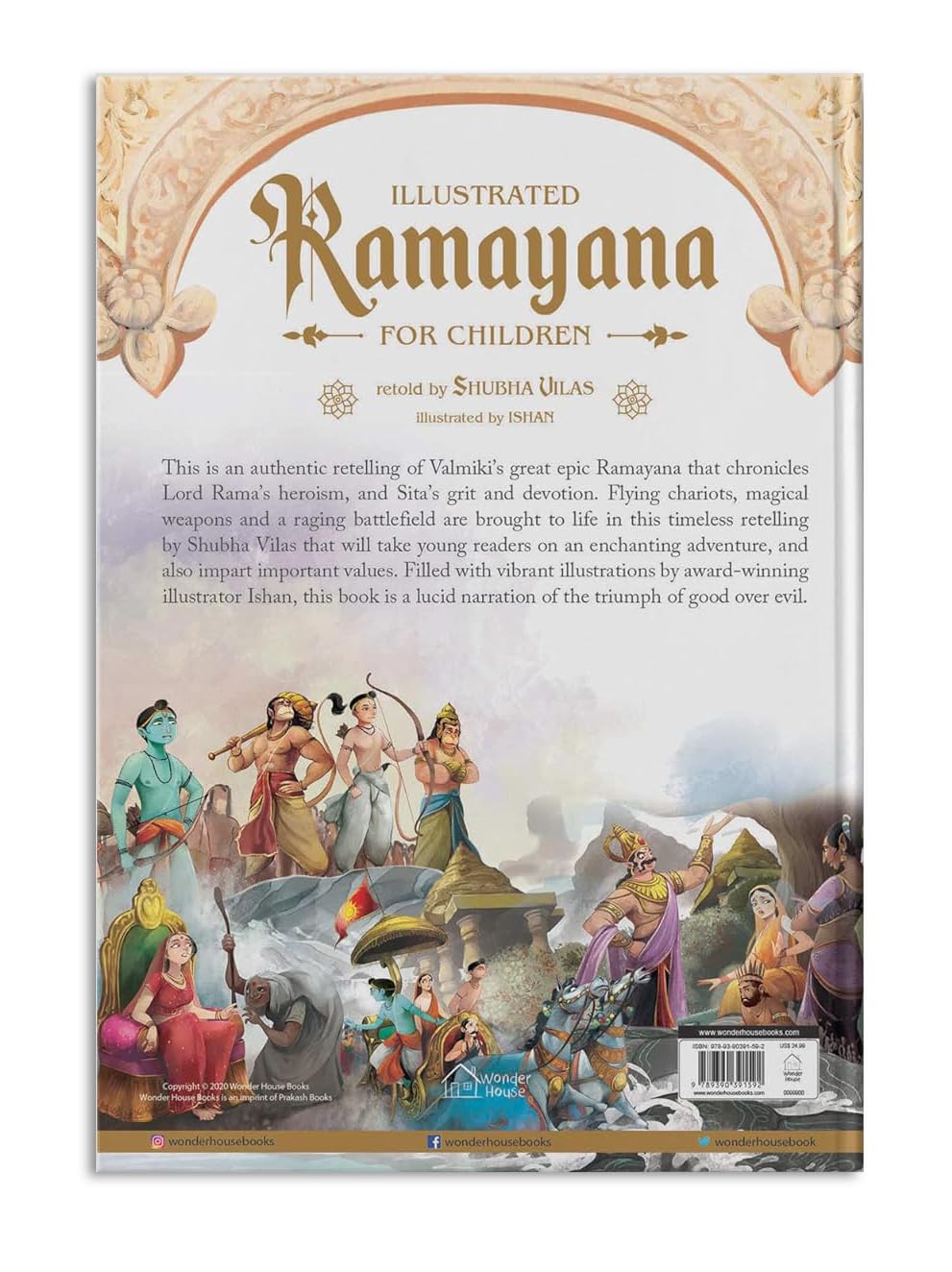 Illustrated Ramayana for Children Deluxe Hardcover Book