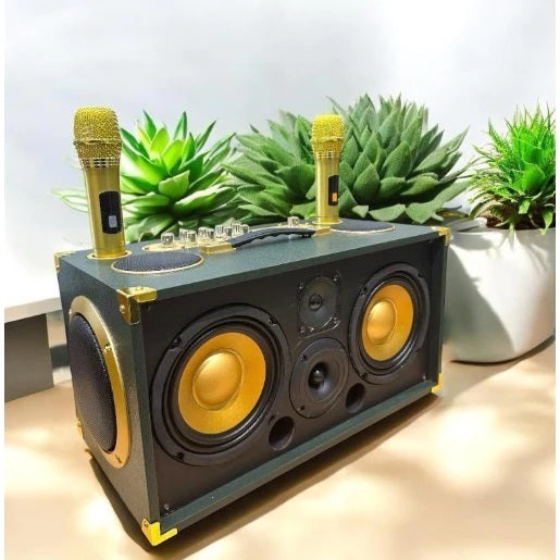 VB-8888 Plus Portable Bluetooth Karaoke Speaker 600W with 2 Wireless Microphones & DSP Echo System